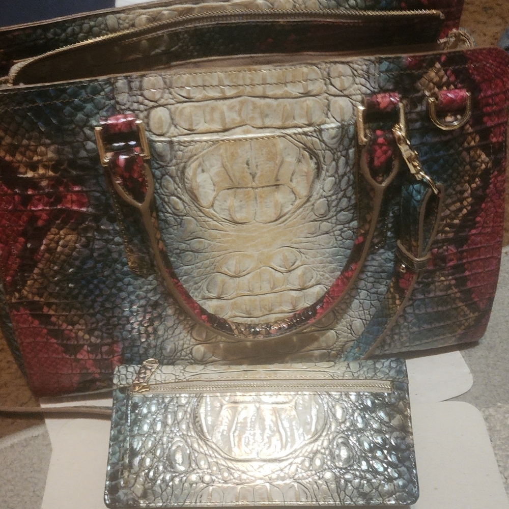 Brahmin komodo small finley and matching wallet .